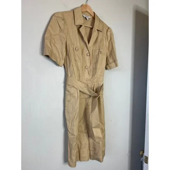 NEW LK Bennett Stella Lined Blend Belted Short Sleeves Short Playsuit Size: 2